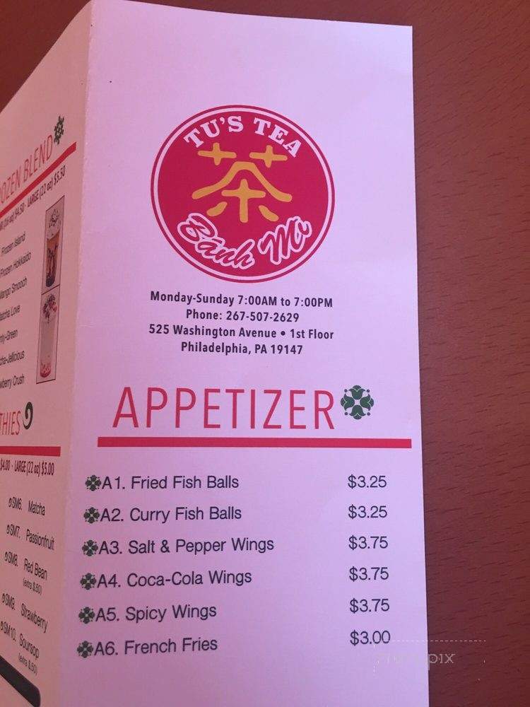 Tu's Tea & Banh Mi South Philly - Philadelphia, PA menu_pic