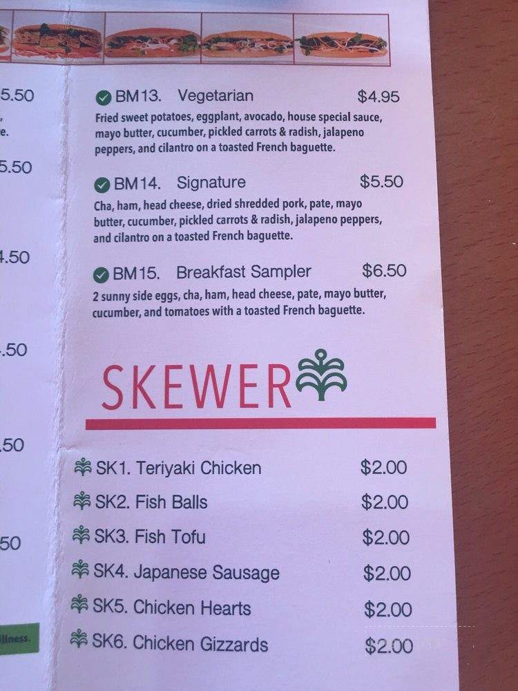Tu's Tea & Banh Mi South Philly - Philadelphia, PA menu_pic