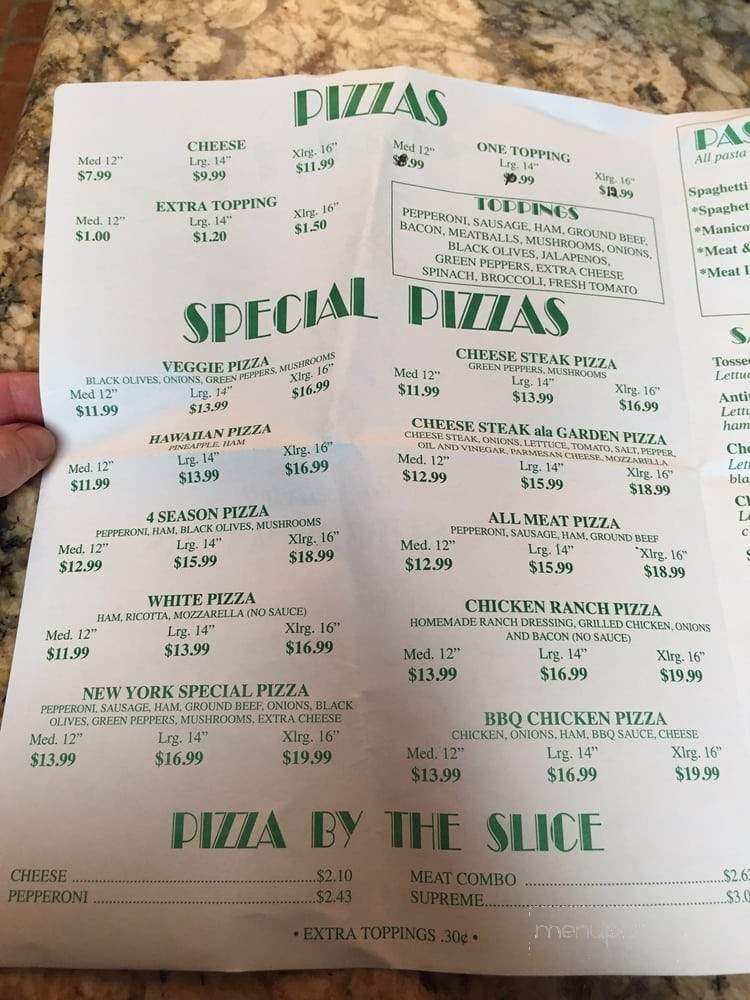 Menu of New York Pizza in Ocean Springs, MS 39564
