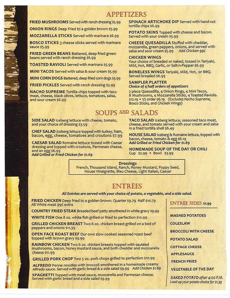 Maedge's Bar & Grill - Alhambra, IL menu_pic