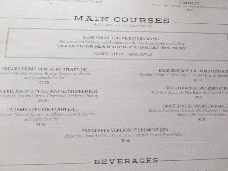 The Majestic Yosemite Dining Room - Yosemite National Park, CA menu_pic