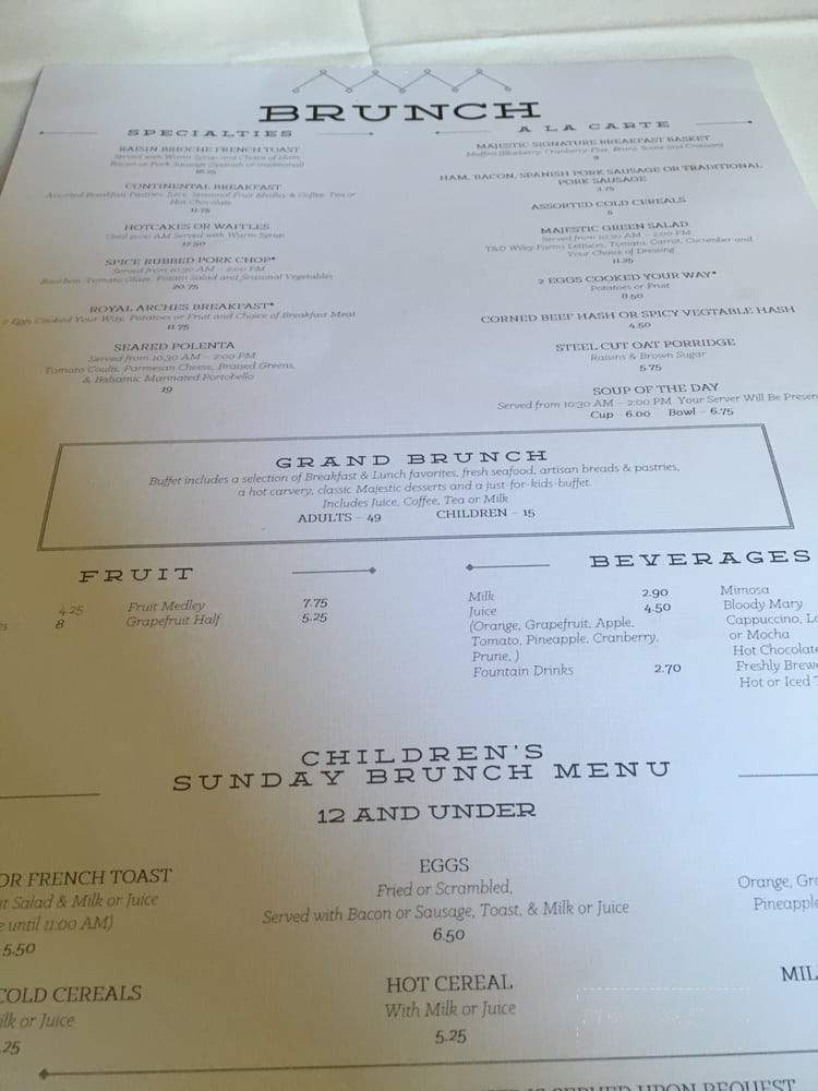 The Majestic Yosemite Dining Room - Yosemite National Park, CA menu_pic