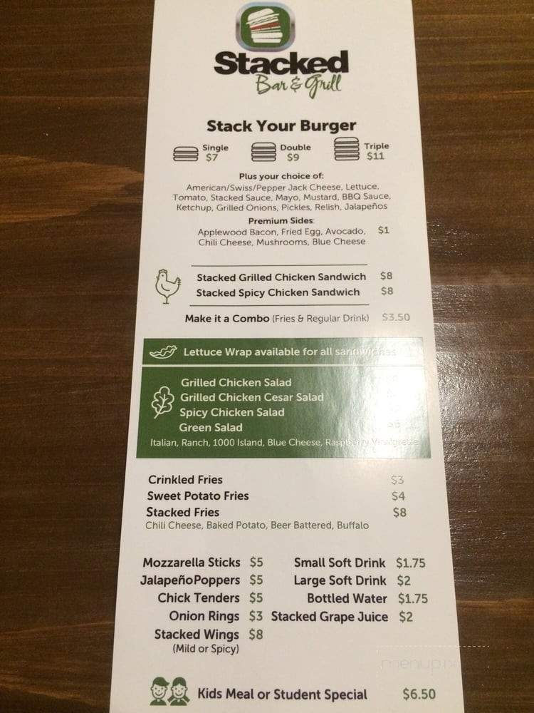 Stacked Bar and Grill - Kingsburg, CA menu_pic