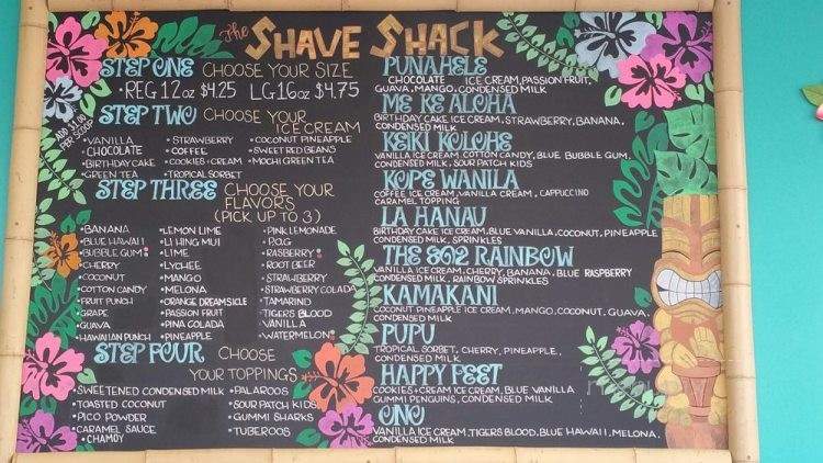 The Shave Shack - Monterey Park, CA menu_pic