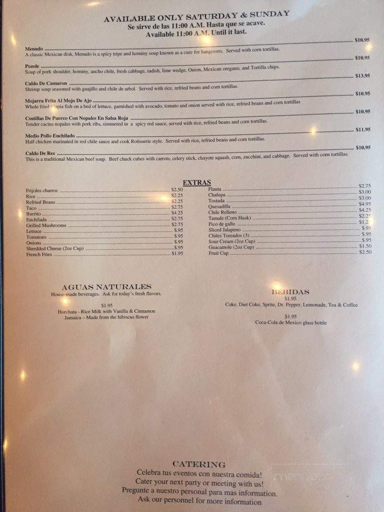 Sol Restaurante Mexicano & Taqueria - Montgomery, AL menu_pic