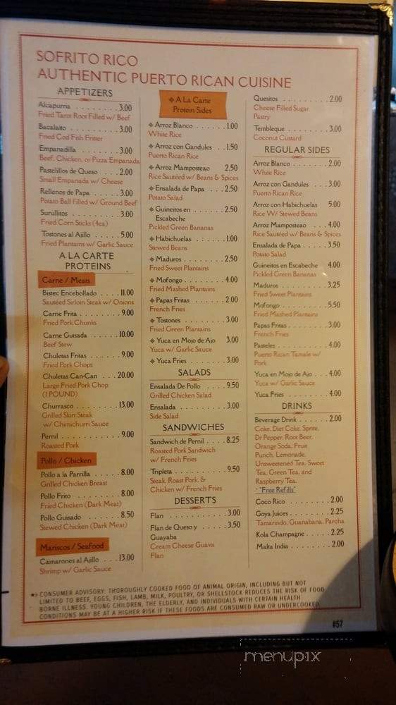Sofrito Rico Authentic Puerto Rican Cuisine - Las Vegas, NV menu_pic