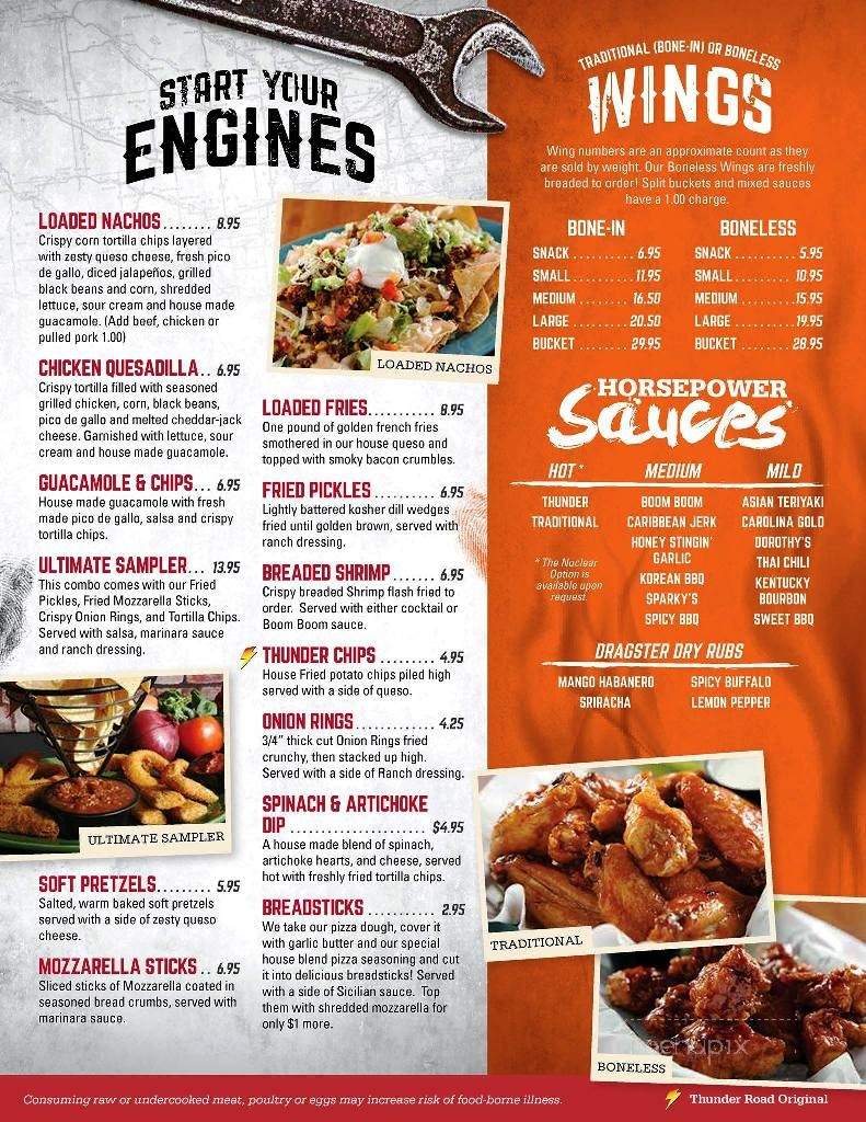 Max's Thunder Road Grill - Grand Island, NE menu_pic