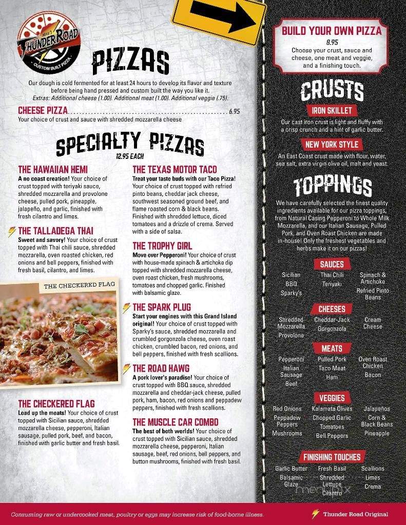 Max's Thunder Road Grill - Grand Island, NE menu_pic
