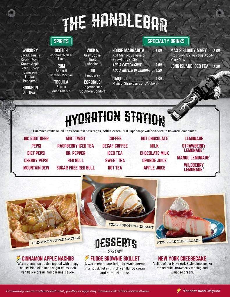 Max's Thunder Road Grill - Grand Island, NE menu_pic