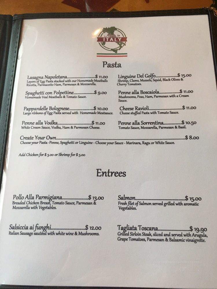 Made in Italy, Kissimmee - Orlando, FL menu_pic