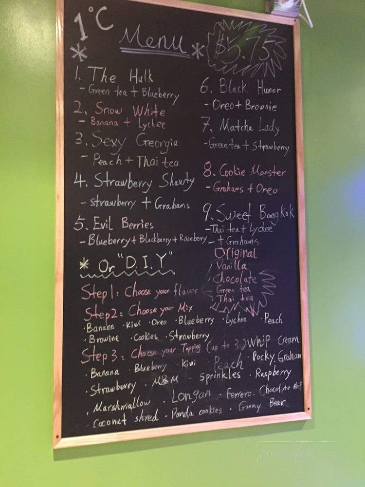 1 Degree Celcius Iceland - Oreland, PA menu_pic