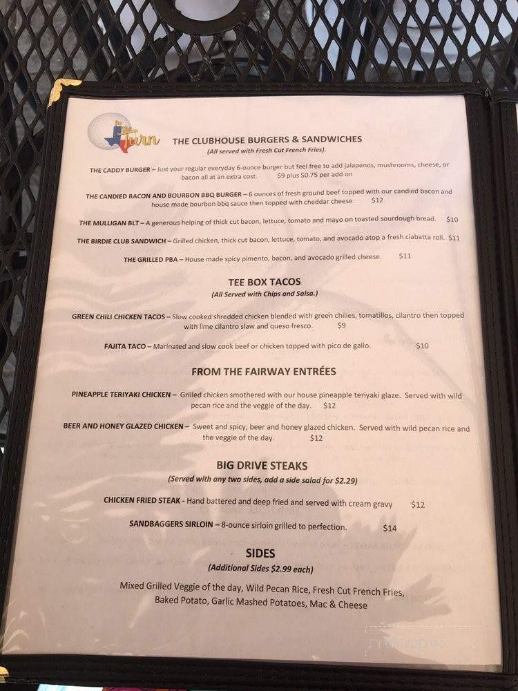 The Turn - Midland, TX menu_pic