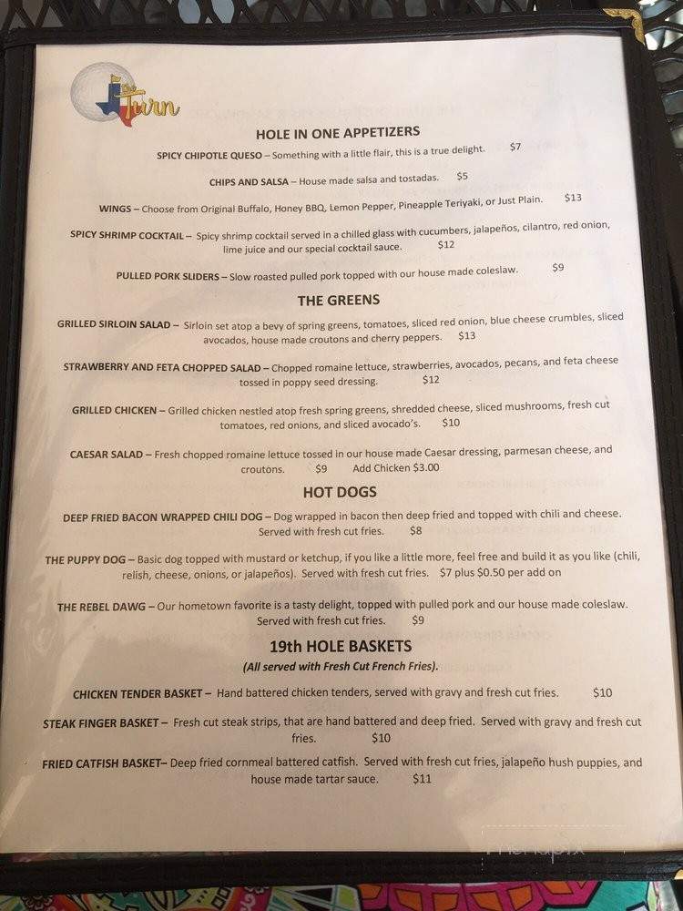 The Turn - Midland, TX menu_pic