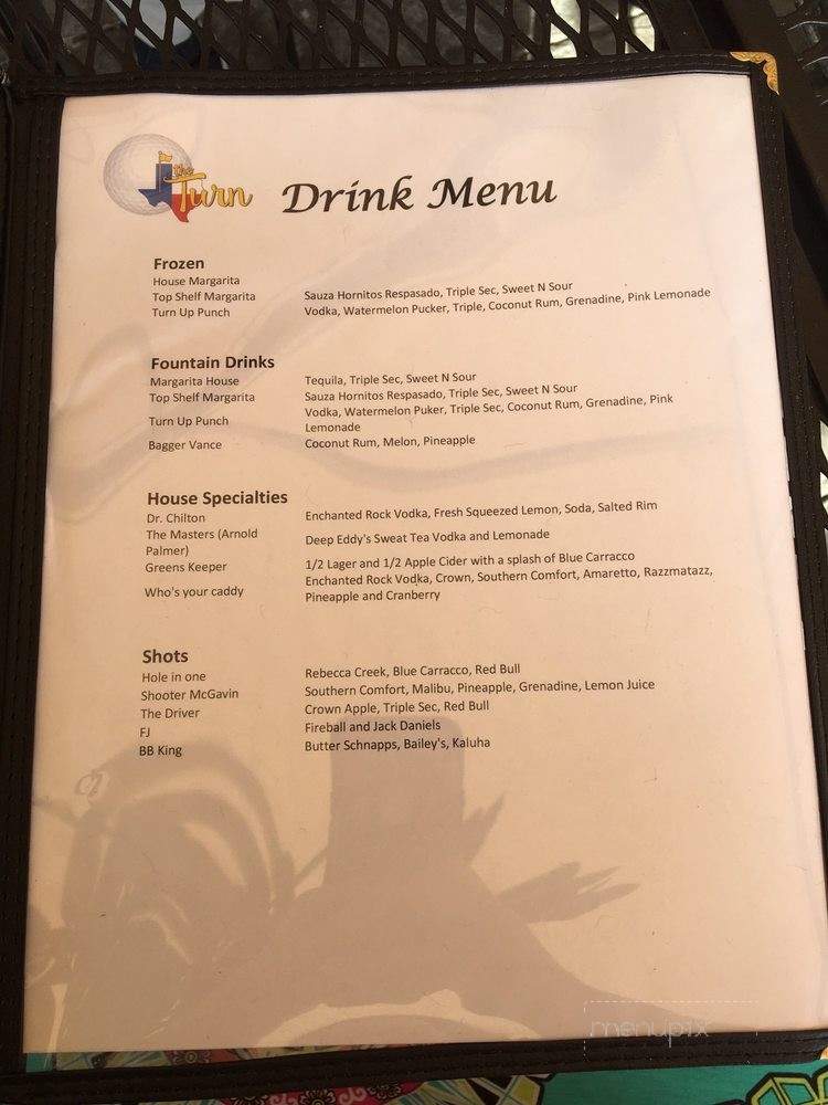 The Turn - Midland, TX menu_pic