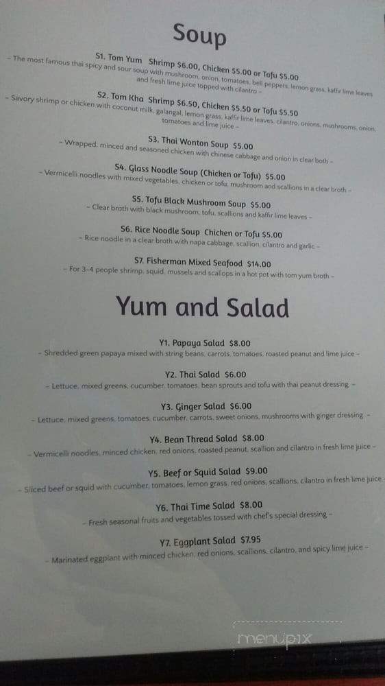 Time 4 Thai - Louisville, KY menu_pic