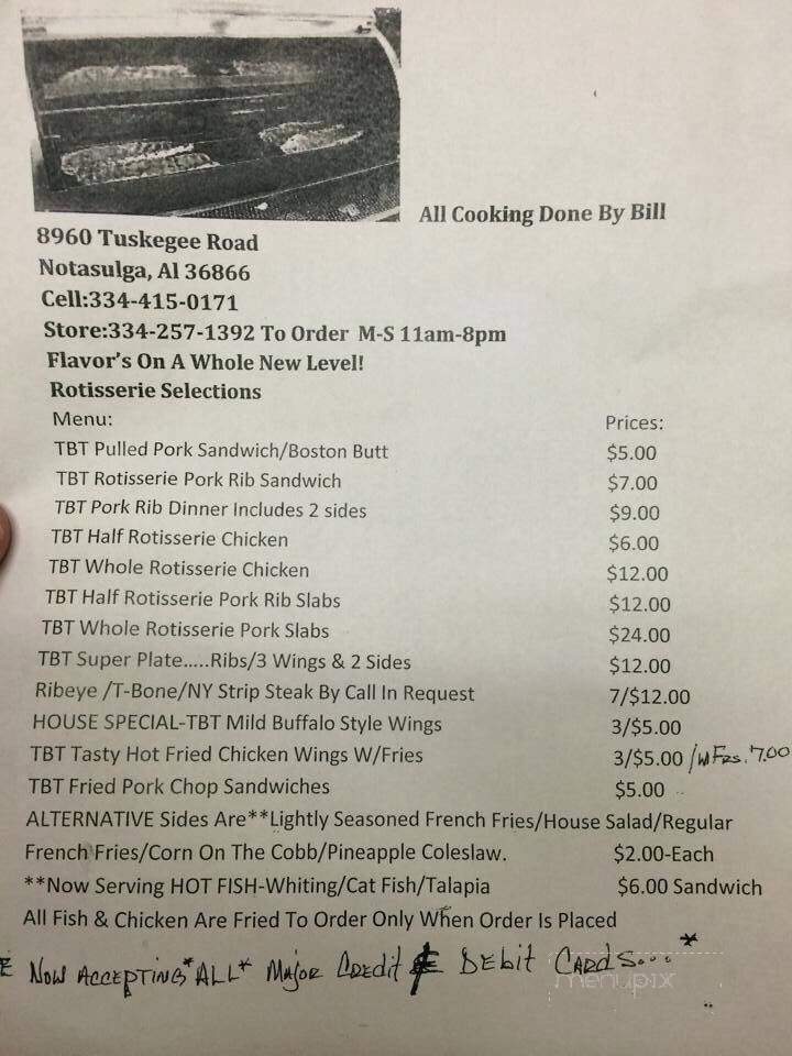 Turn Baby Turn - Notasulga, AL menu_pic