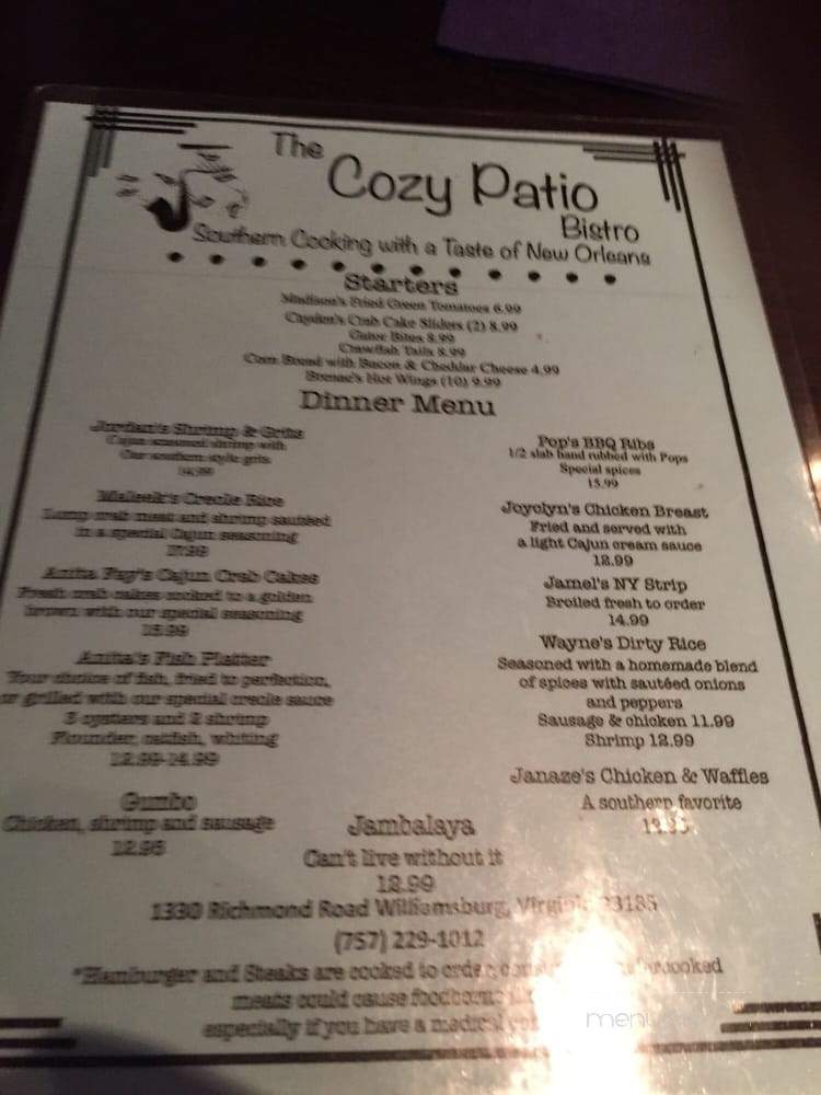 /28136609/The-Cozy-Patio-Bistro-Williamsburg-VA - Williamsburg, VA