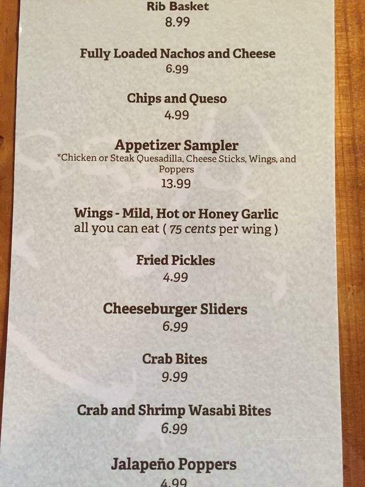King Street Grill - Windsor, NC menu_pic