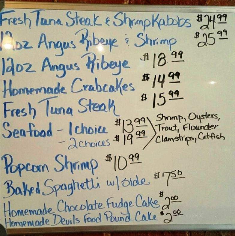 King Street Grill - Windsor, NC menu_pic