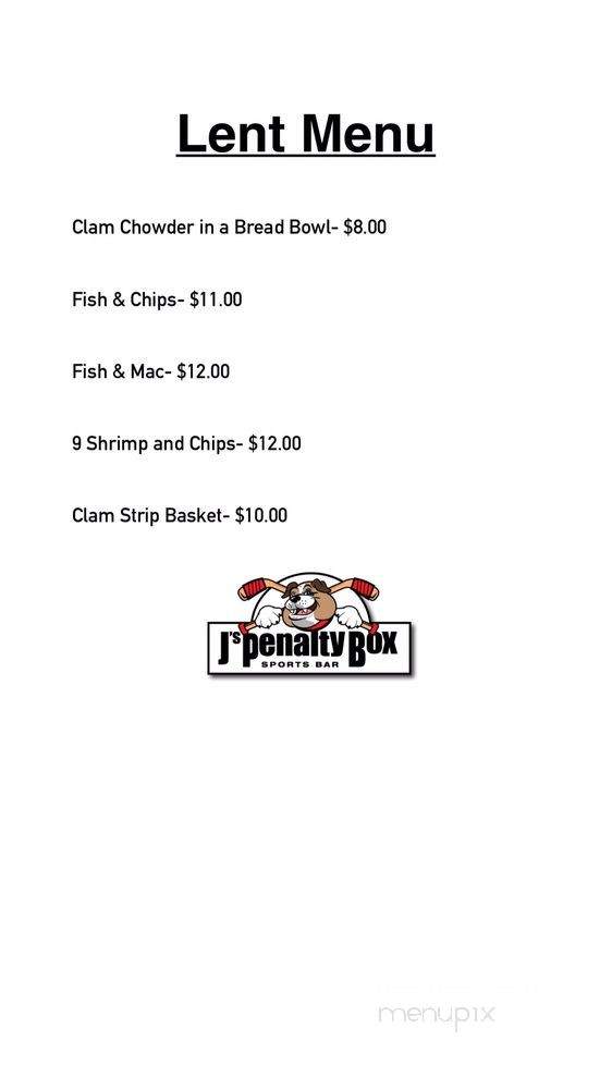 J's Penalty Box - Ferndale, MI menu_pic