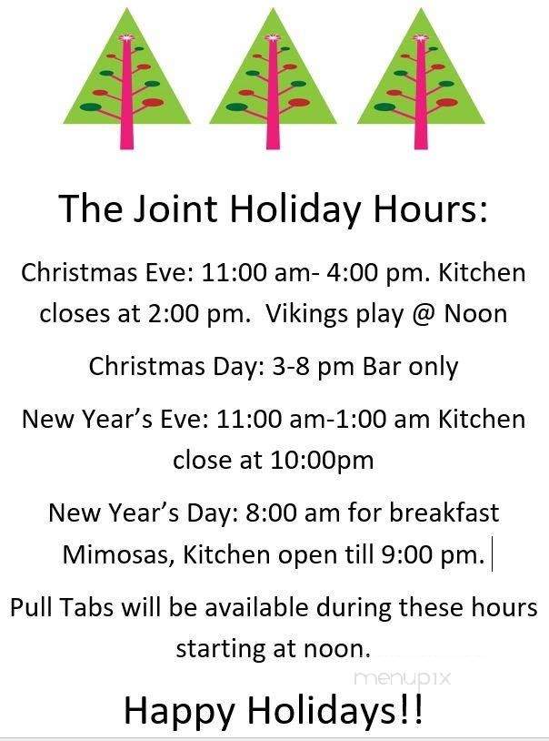 The Joint - Aitkin, MN menu_pic