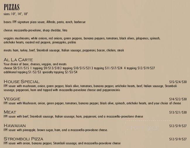 Franklin Street Pizza Factory - Evansville, IN menu_pic