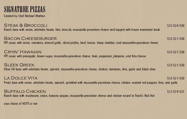 Franklin Street Pizza Factory - Evansville, IN menu_pic