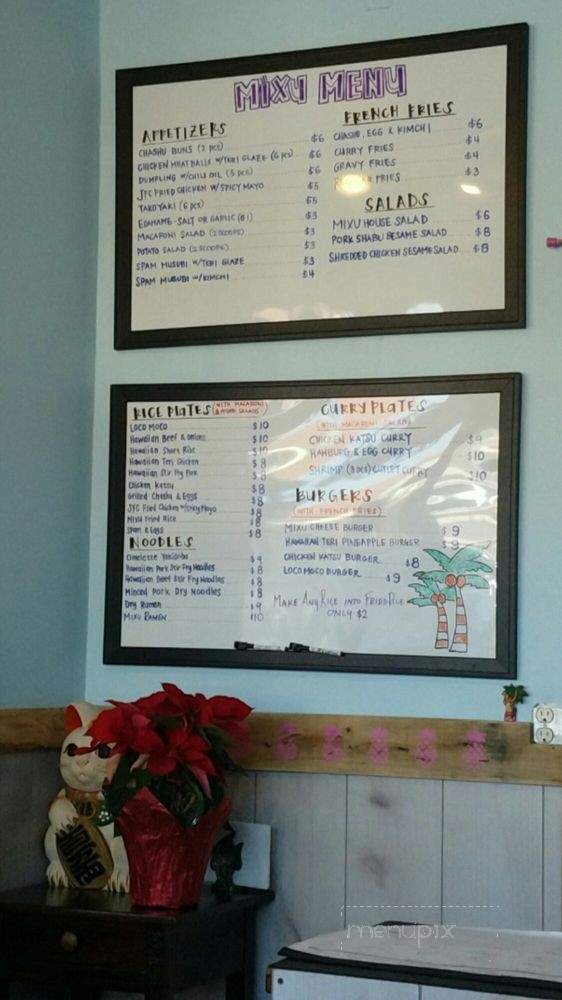 Cafe Mixu - Glendora, CA menu_pic