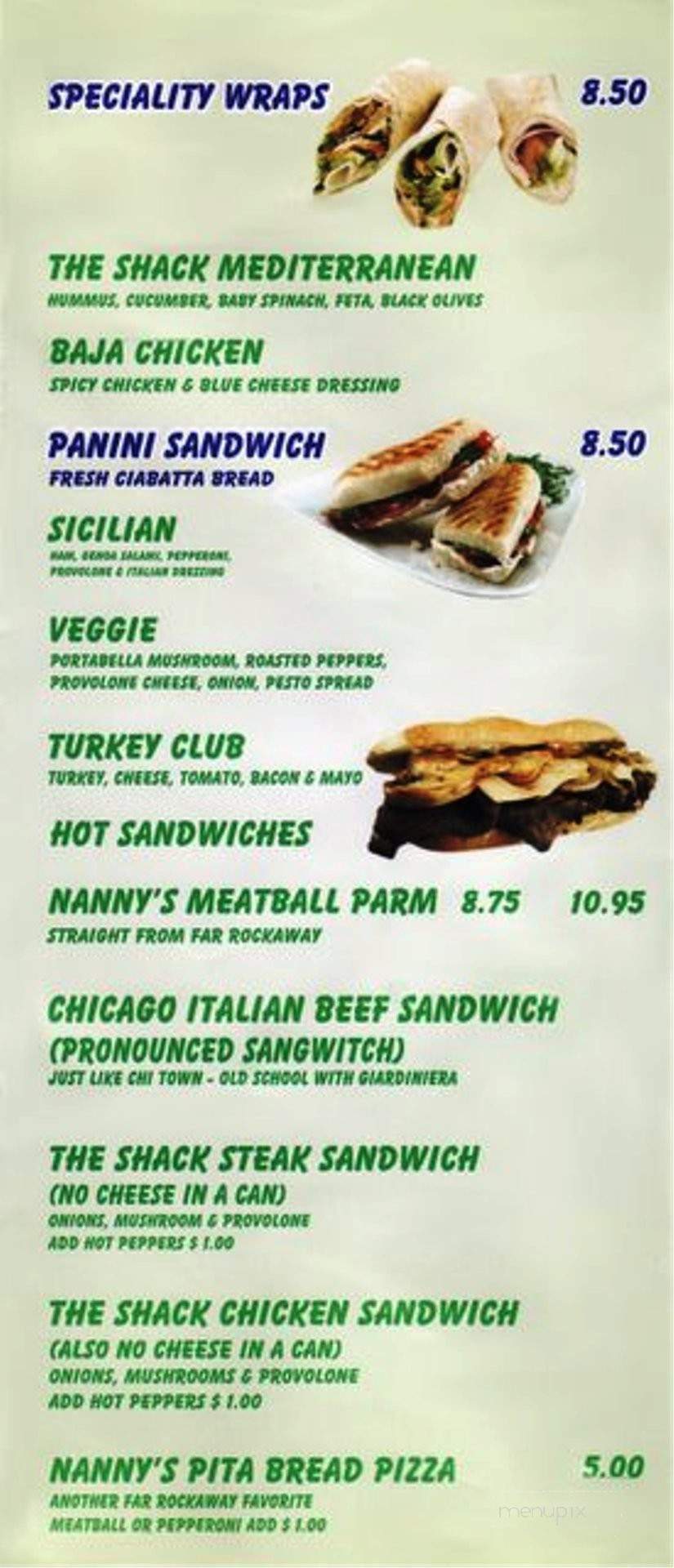 The Shack on the Ave - Delray Beach, FL menu_pic
