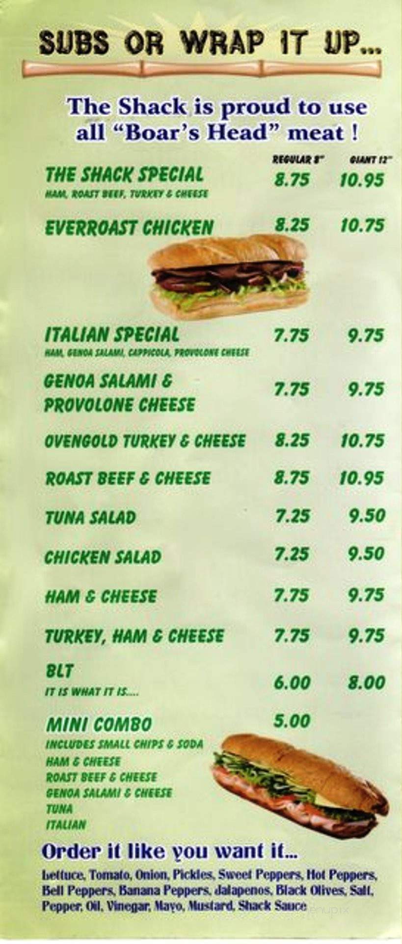 The Shack on the Ave - Delray Beach, FL menu_pic