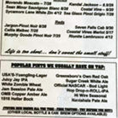 Hangar 33 LKN - Mooresville, NC menu_pic