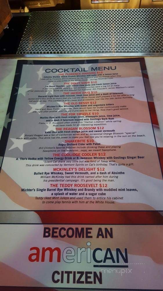 American Beer and Cocktails - Las Vegas, NV menu_pic
