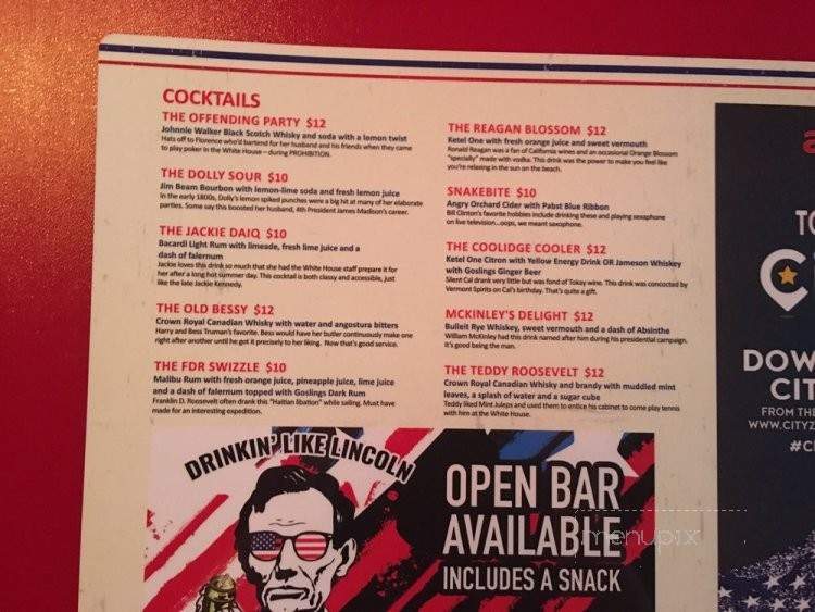 American Beer and Cocktails - Las Vegas, NV menu_pic