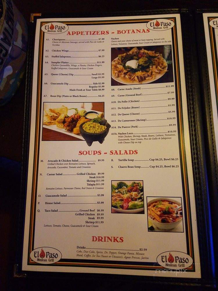 El Paso - Hinesville, GA menu_pic
