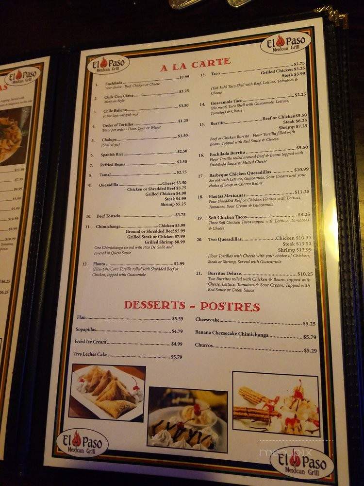 El Paso - Hinesville, GA menu_pic
