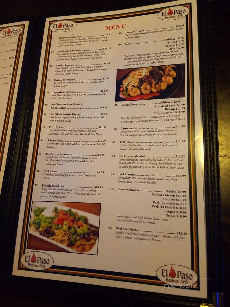 El Paso - Hinesville, GA menu_pic