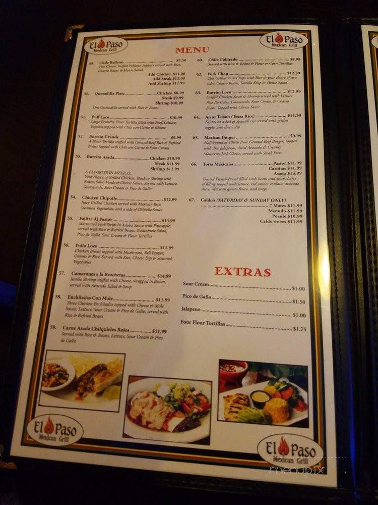 El Paso - Hinesville, GA menu_pic