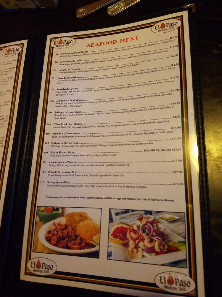 El Paso - Hinesville, GA menu_pic