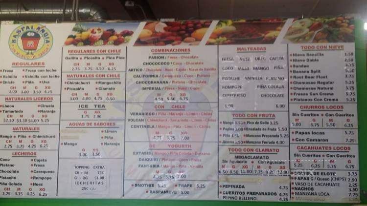 Raspalandia - Imperial, CA menu_pic