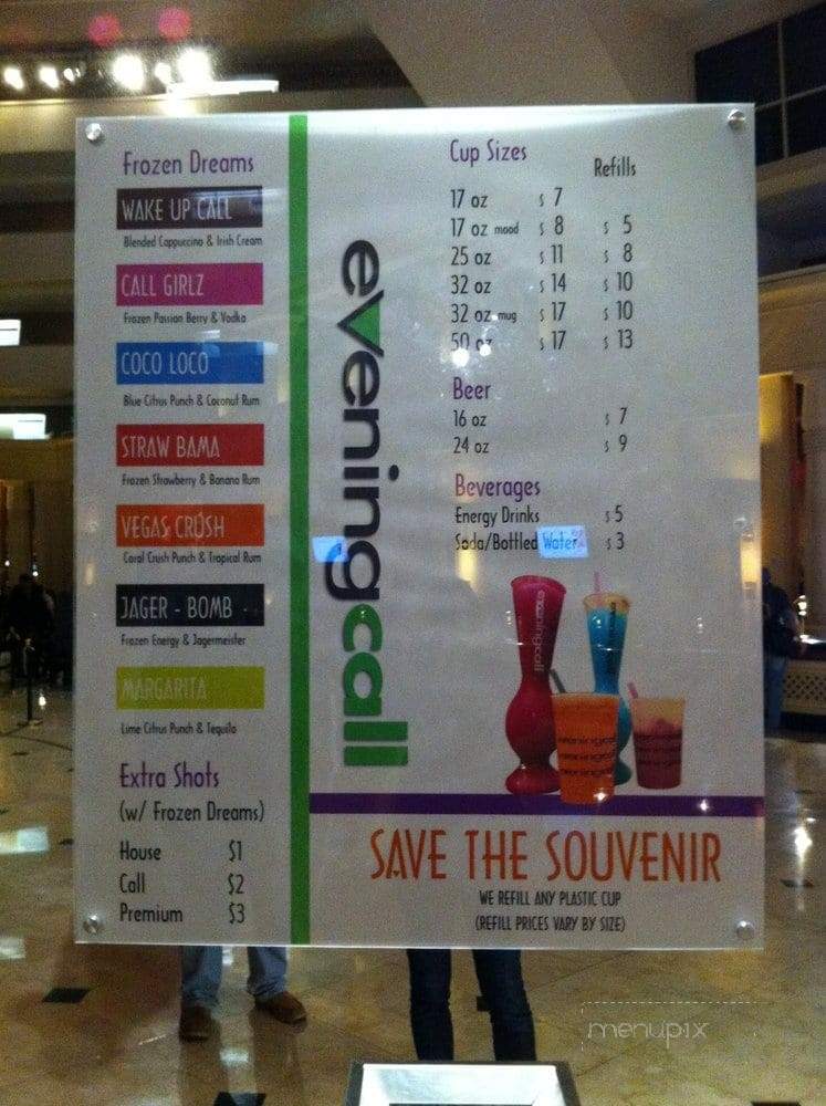Evening Call - Las Vegas, NV menu_pic