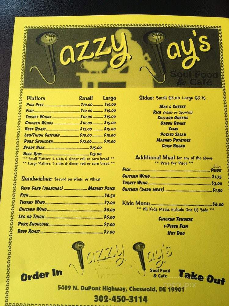 Jazzy Jay's Soul Food Cafe - Dover, DE menu_pic
