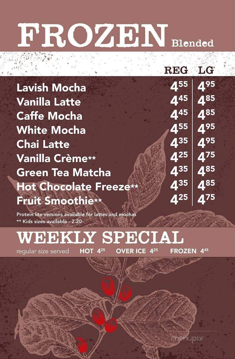 Menu of Lavish Coffee Bar in Jasper, AL 35501