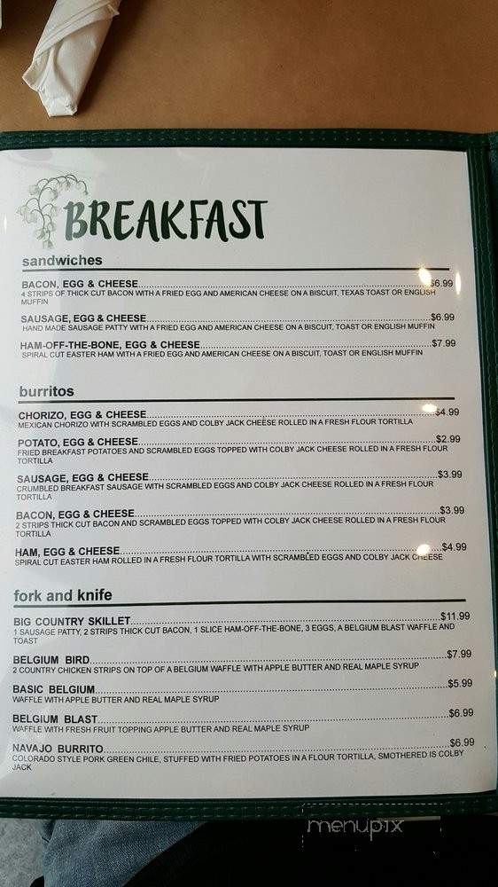 Lillybelle Cafe - Quinlan, TX menu_pic