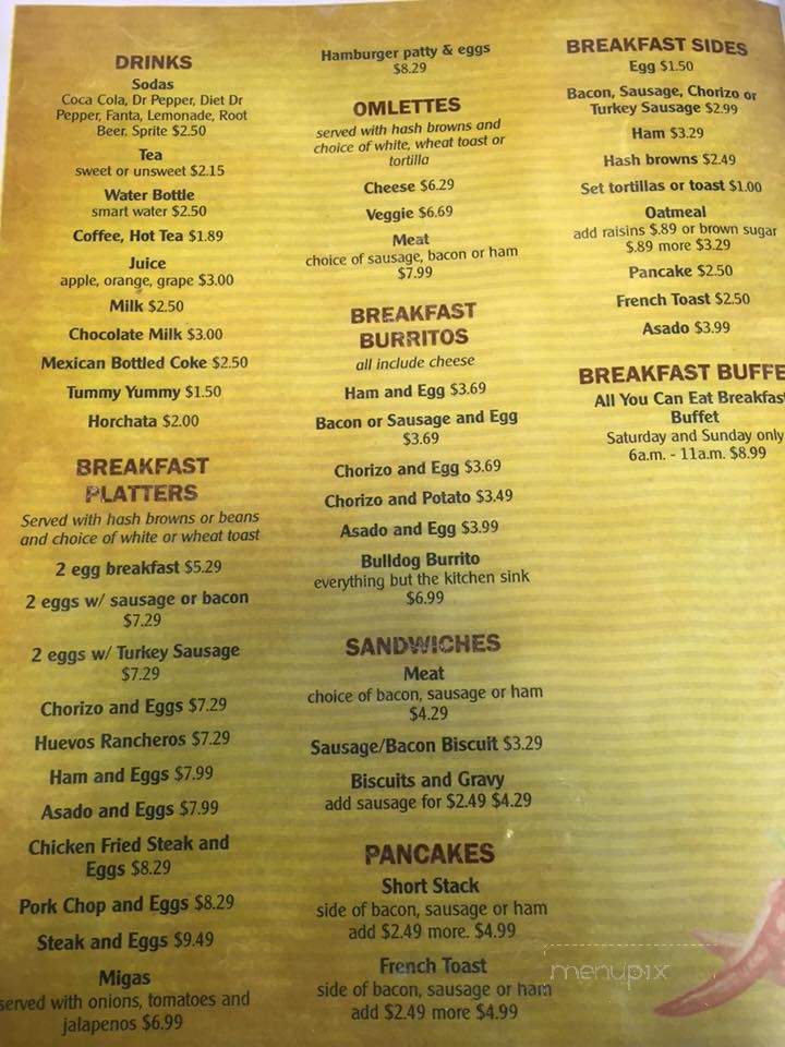 Los Potrillos - Artesia, NM menu_pic