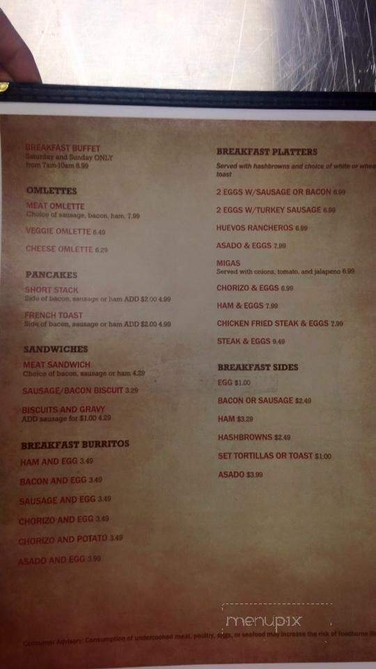 Los Potrillos - Artesia, NM menu_pic