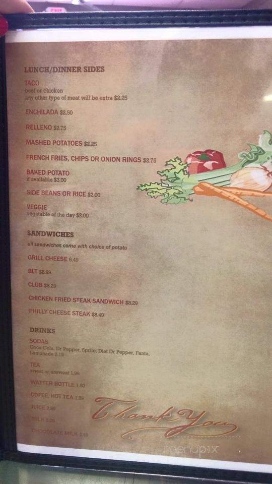 Los Potrillos - Artesia, NM menu_pic