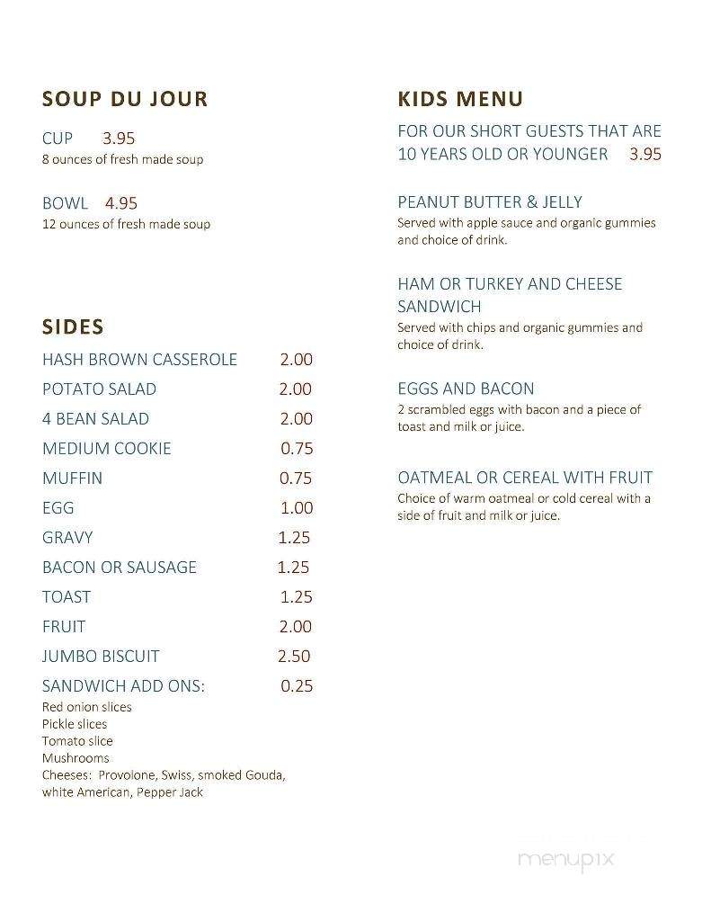 The Kitchen Table - Havelock, NC menu_pic
