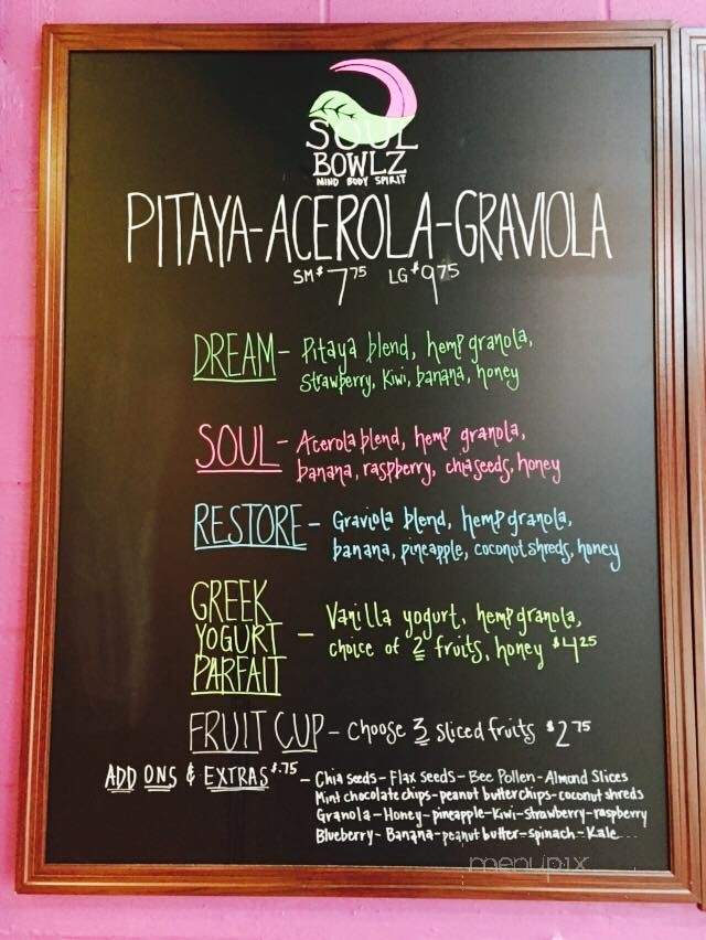 Soul Bowlz - Fairhope, AL menu_pic