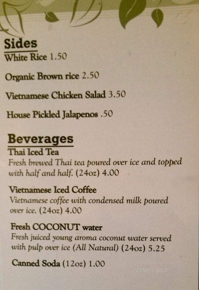 AL PHO - Santa Maria, CA menu_pic