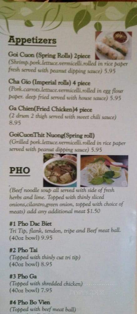 AL PHO - Santa Maria, CA menu_pic
